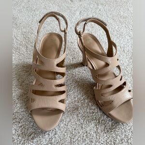 Naturalizer Tan Strappy Heeled Sandals